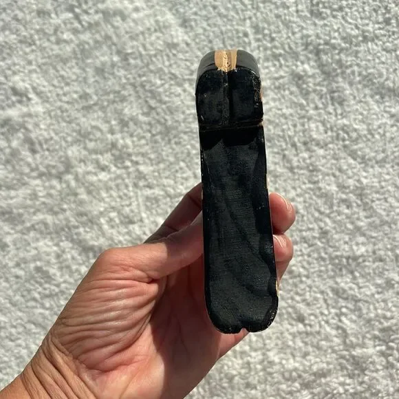 Vintage folk art hand carved‎ wooden cat sculpture MCM figurine hand painted - Picture 7 of 9